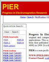 Progress in Electromagnetics Research-PIER封面